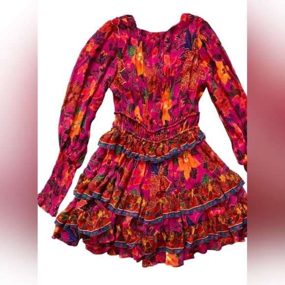 Farm Rio Tropical Tapestry  Colorful Mini Dress - Picture 2 of 10